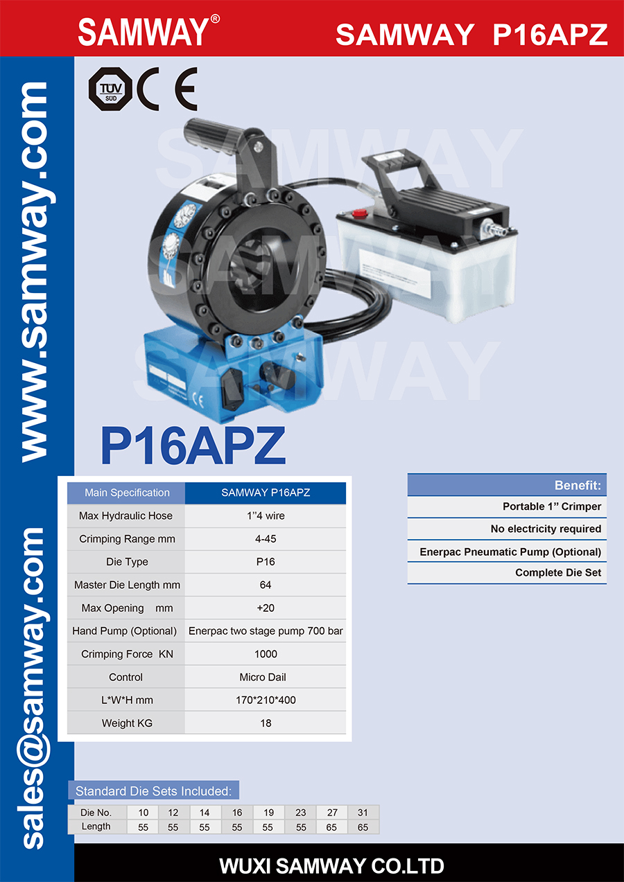 Máy uốn ống thủy lực P16APZ - Samway