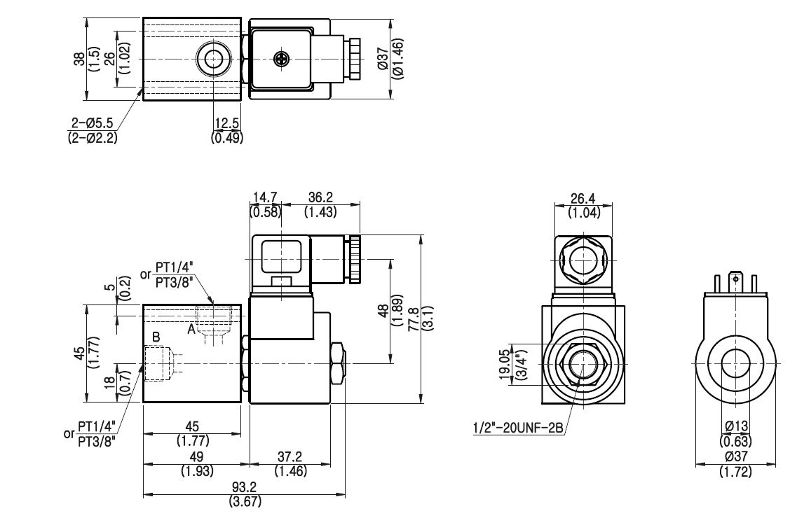 Van điện từ đóng mở V2068