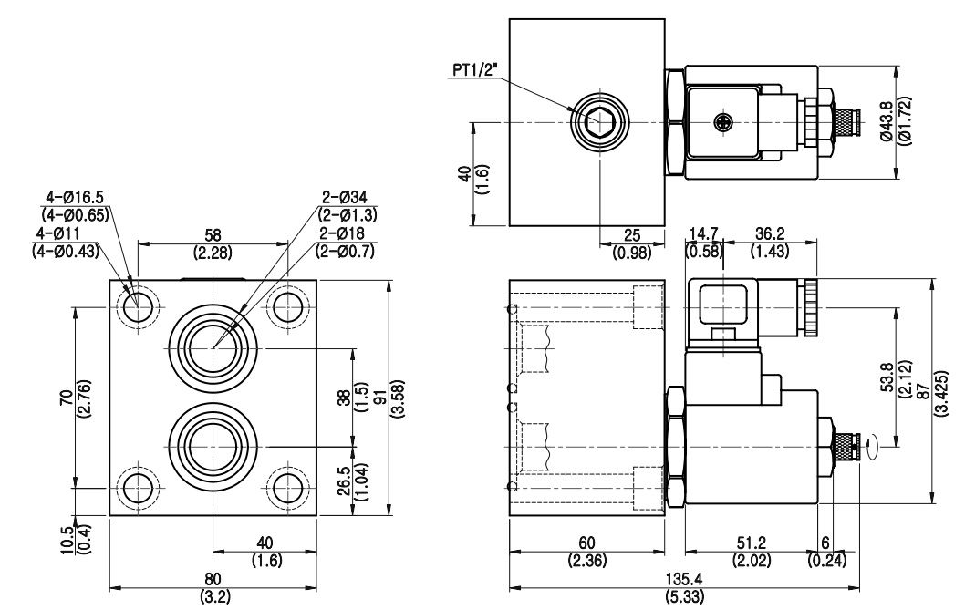 Van điện từ đóng mở V8067